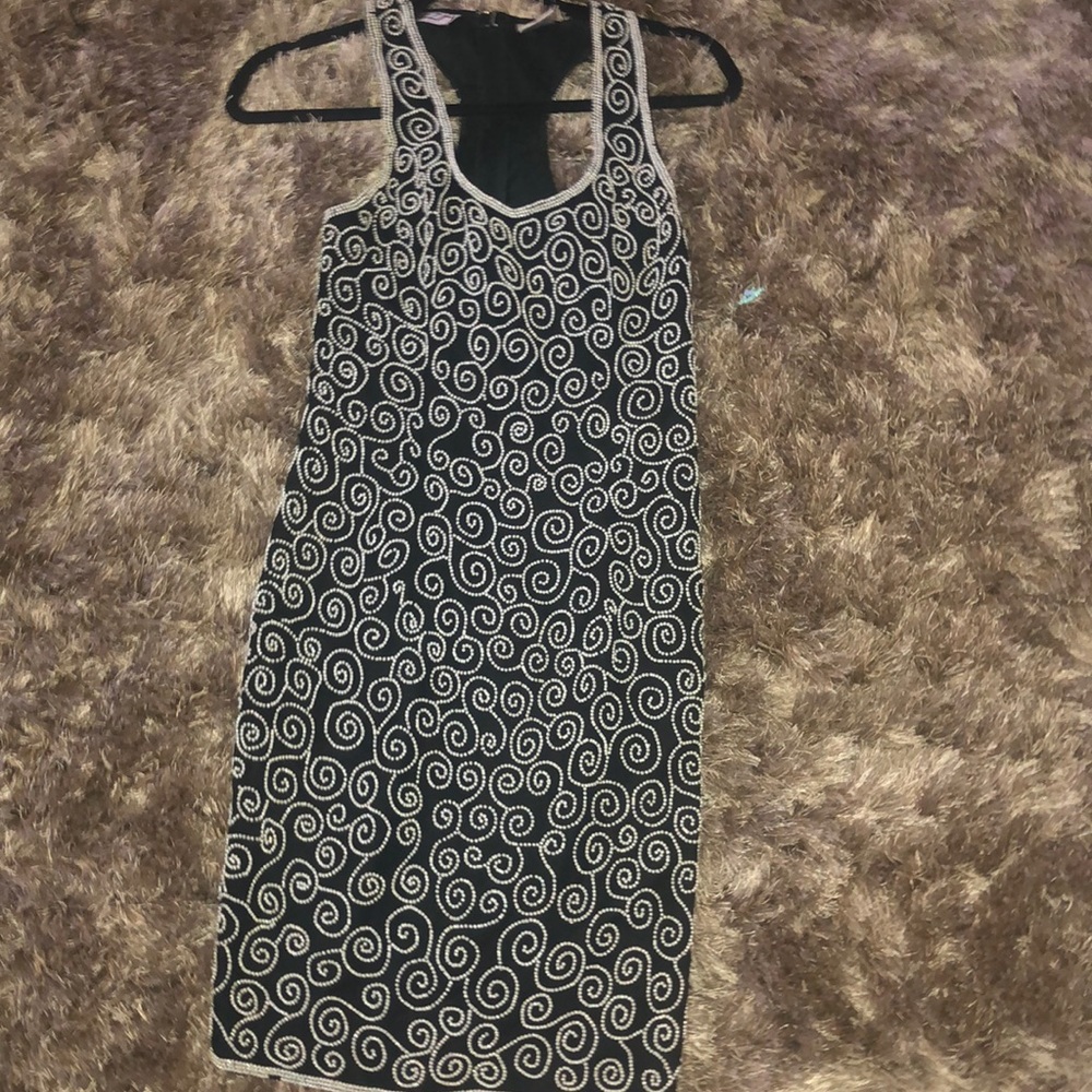 Vintage Gorgeous Paisley Tiny Pearl Detailed Dress Small